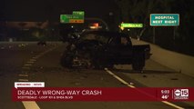One dead, two hurt after wrong-way crash on Loop 101 near Shea