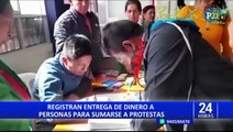 Ayacucho: captan a exsenderista pagando a personas para sumarse a protestas