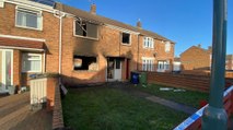 The aftermath of a house fire in Seton Avenue, South Shields, early on Christmas Eve morning