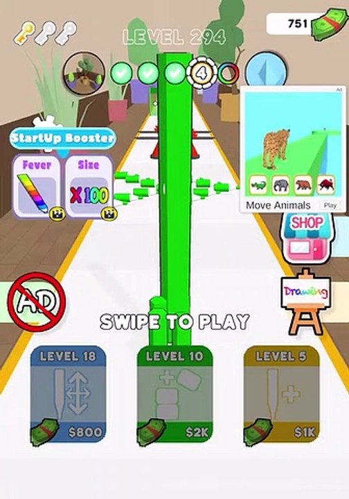 Crayon Rush 3D _- All Levels Gameplay Android,ios (Levels 293-295)