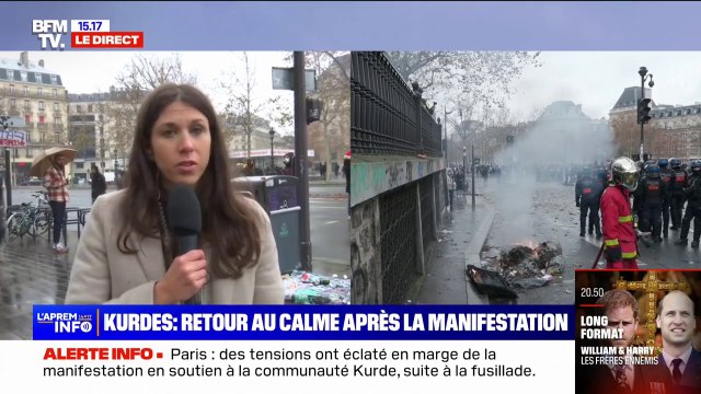 Le rassemblement en soutien aux Kurdes écourté en raison des échauffourées entre manifestants et policiers