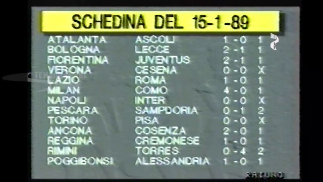 90° MINUTO : STAGIONE 1988-89, 15 GENNAIO 1989!