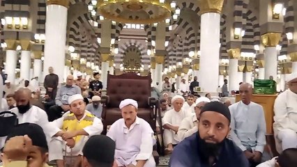 Masjid Nabawi, Adzan shalat dzuhur 21 Jumadil awal 1444_HD