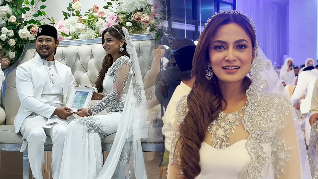 Serba putih majlis nikah Reen Rahim... akhirnya sah jadi isteri 'MR H'