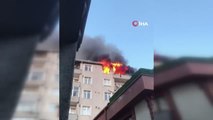 Kağıthane'de korkutan yangın: Yanan binadan yükselen duman tüm mahalleyi sardı
