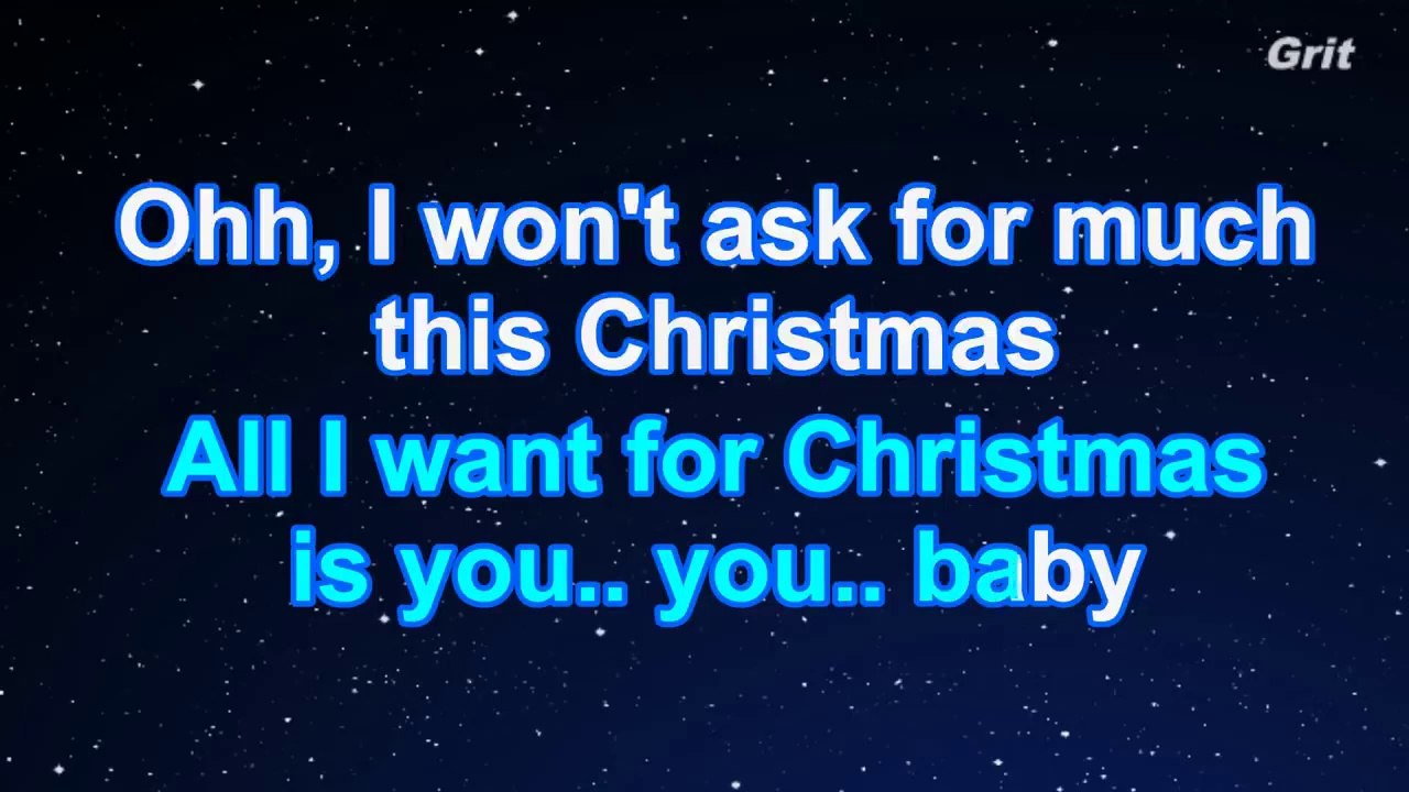 KARAOKE Mariah Carey - All I Want for Christmas Is You