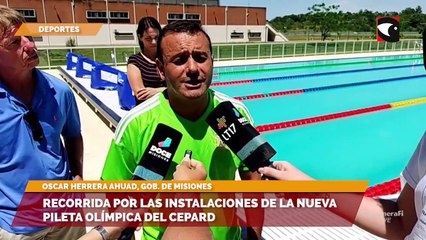 Recorrida por las instalaciones de la nueva pileta olímpica del CEPARD