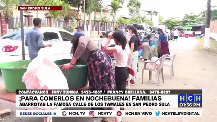 ¡A horas de Nochebuena! Filas hacen conductores en la famosa "Calle de los Tamales" en SPS