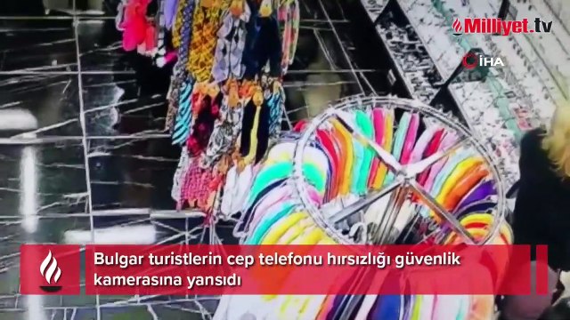 Turistlerin cep telefonu hırsızlığı güvenlik kamerasına yansıdı