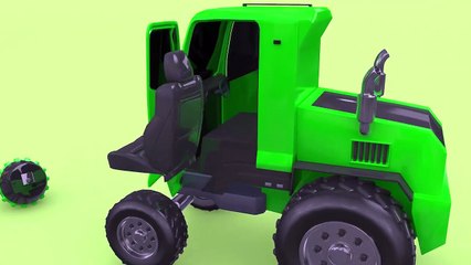 Drill Construction Vehicle Assembly Car and Surprise Egg with Nursery Rhymes