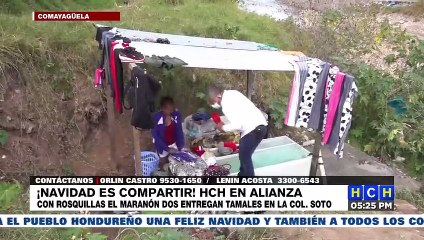 ¡Navidad es Compartir! HCH entrega ricos nacatamales a habitantes de la colonia Soto, Comayagüela