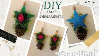 DIY Christmas Star Pinecones Hanging Ornament | Xmas Decoration Ideas