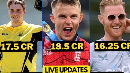 IPL AUCTION 2023:की नीलामी जारी, आईपीएल इतिहास के सबसे महंगे खिलाड़ी बने सैम कुरेन.