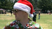 Sydneysiders flock to Coogee beach for Christmas Day celebrations