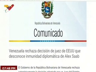 Venezuela rechaza de manera categórica violación de DD.HH. al diplomático Venezolano Alex Saab