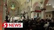 Worshippers attend midnight mass in Bethlehem