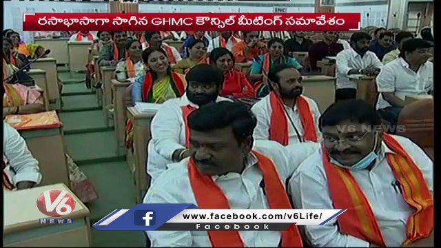 GHMC కౌన్సిల్ లో రచ్చ రచ్చ.. GHMC Council Meeting Ends With Conflict Between BJP Corporators V6-Irgxe8lILHM-720p-1655631157725