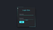 Login form with animated border and input box CSS Only
