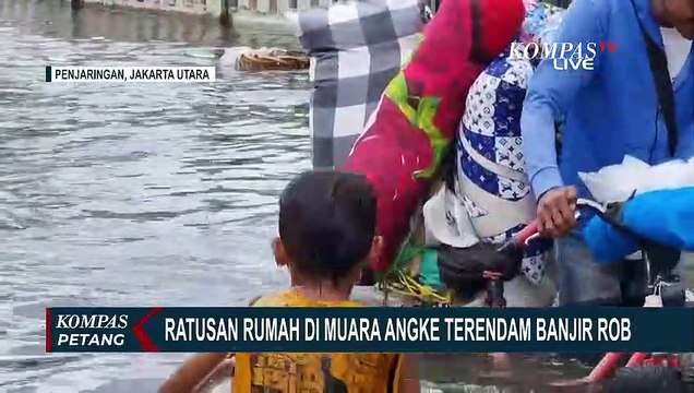 Banjir Rob Rendam Permukiman Warga di Kawasang Muara Angke, Ketinggian Air Hingga Satu Meter!