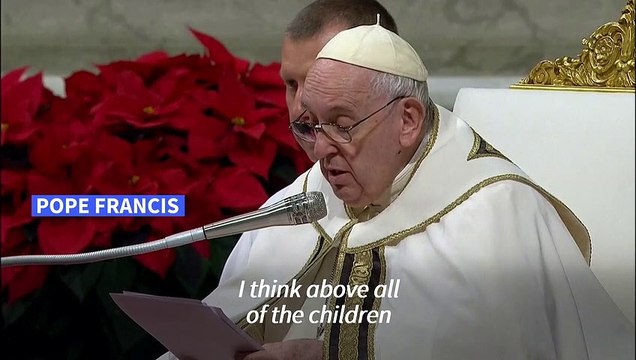 Pope Francis prays for 'children devoured by wars' on Christmas Eve