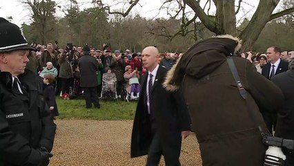 Royal Family arrive at St. Mary Magdalene Church