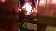 Fethiye'de yangın çıkan tekne kullanılamaz hale geldi