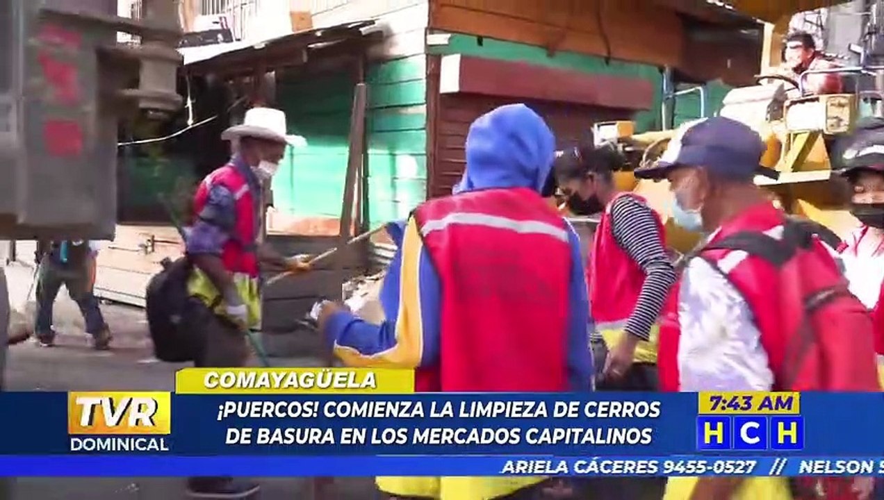 ¡Puercos! Comienza la limpieza de "Cerros de basura" en mercados capitalinos