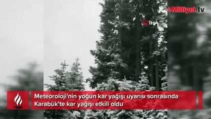 Video herunterladen: Karabük'te yüksek kesimler beyaz örtüyle kaplandı