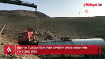 İran plakalı yakıt tankeri şarampole devrildi: 1 ölü