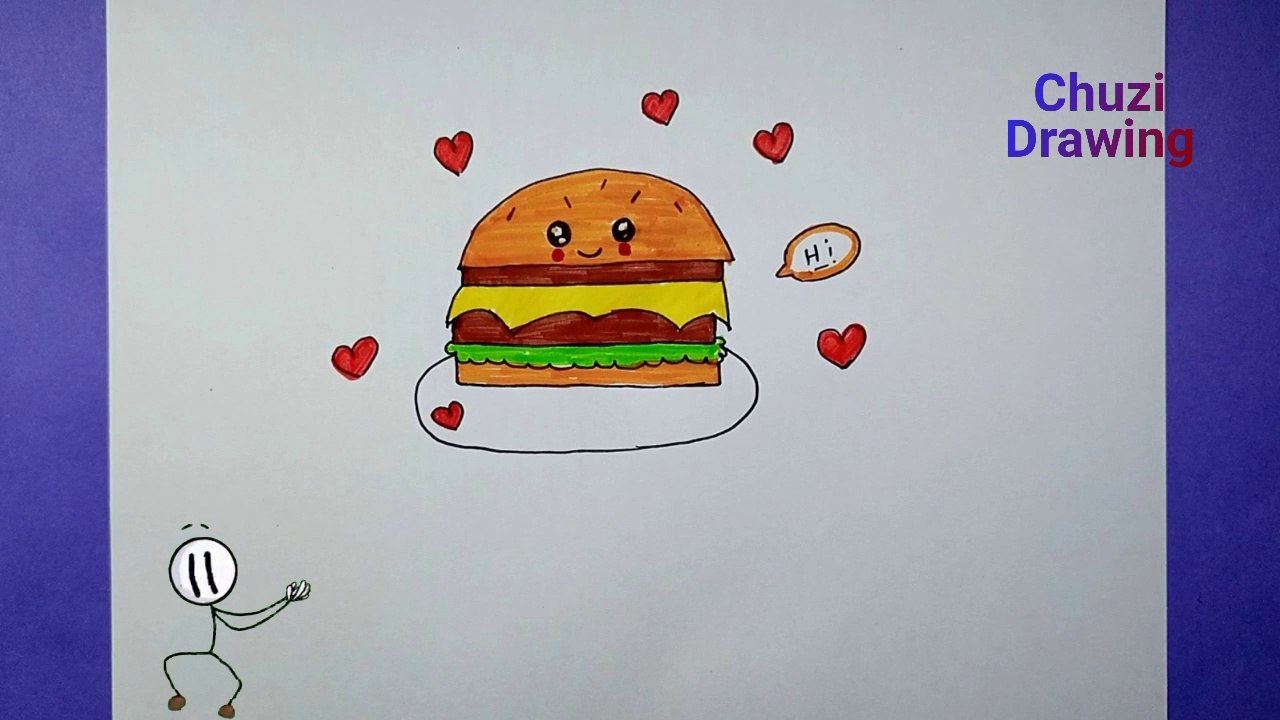 How To Draw A Cheese Burger