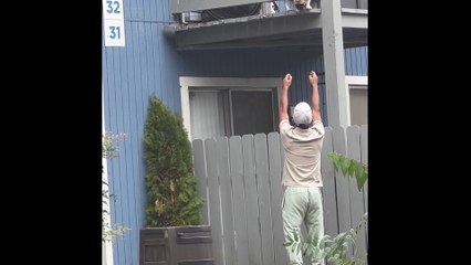 Dog Jumps From Second Floor Balcony to Be With Owner