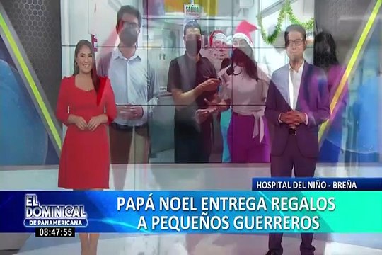 Navidad: Papá Noel entrega regalos a niños internados en Hospital del Niño