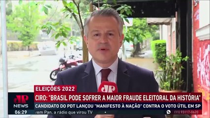 Ciro Gomes_ “Brasil pode sofrer a maior fraude eleitoral da história”