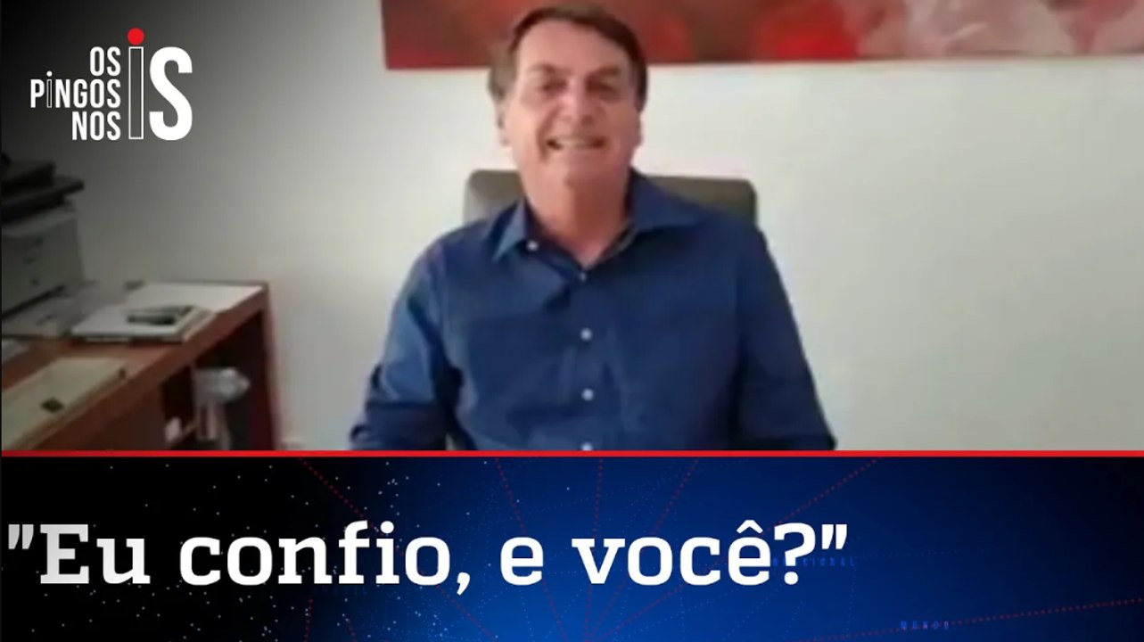 Bolsonaro divulga vídeo tomando cloroquina