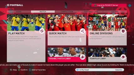 PES 2017 _ NEW WORLD CUP 2022 GRAPHIC MENU