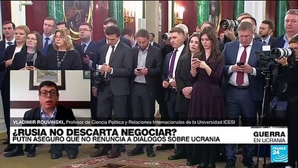 Vladimir Rouvinski: "las palabras de Putin indican que hay un cansancio de la guerra en Rusia"