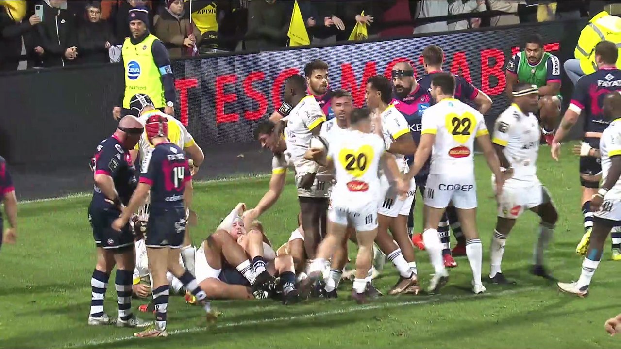 TOP 14 - Essai de Samuel LAGRANGE (SR) - Stade Rochelais - Union Bordeaux-Bègles - Saison 2022:2023