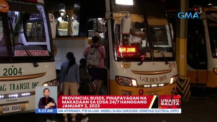Provincial buses, pinapayagan na makadaan sa EDSA 24/7 hanggang January 2, 2023 | UB