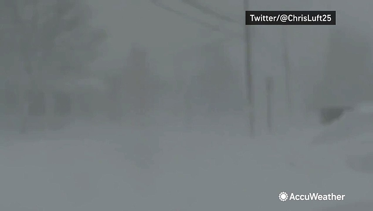 Whiteout conditions in upstate New York