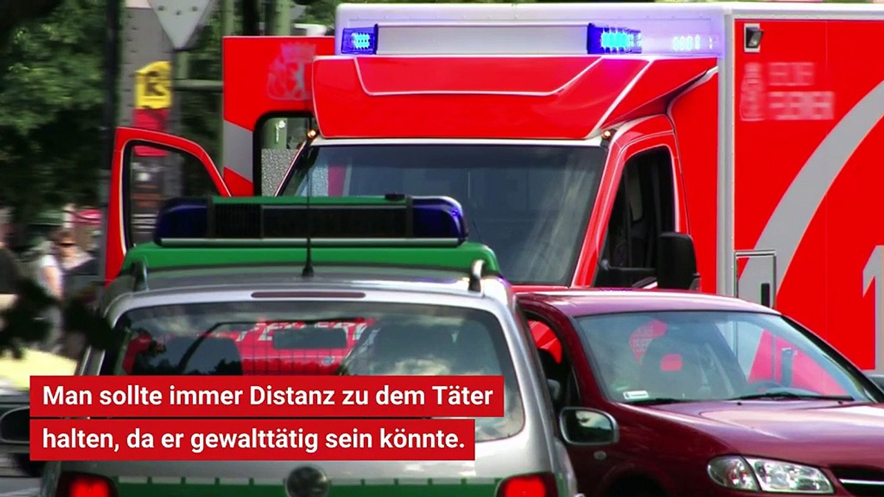 Wie regiert man richtig, wenn man ein Verbrechen beobachtet hat