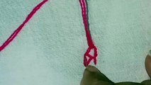 Hand embroidery doubal chain stitch Hand embroidery video tutorial for beginners. Easy hand embroidery stitch. 1like please☺️. #instareel #fbreels #reels #reelvideo #handembroidery #handembroideryforbeginners #embroideryart #embroiderers  #basichandembroi