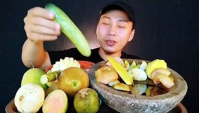 ASMR MUKBANG | FREE FRUIT PICK IN NATURE | INDONESIAN FOOD | ASMR INDONESIA