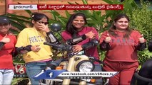 Girls Shows Interest On Bullet Bike Riding _ Womans Bullet Riding _ V6 News