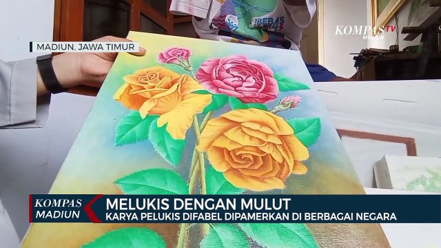 Melukis Dengan Mulut, Karya Pelukis Difabel Dipamerkan Di Berbagai Negara