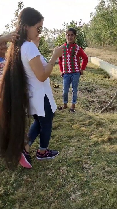 LONG HAIR QUEEN - PUBLIC REACTION _ LONG HAIR VIDEO _ LONG HAIR VLOG _ CHILDREN REACTION --