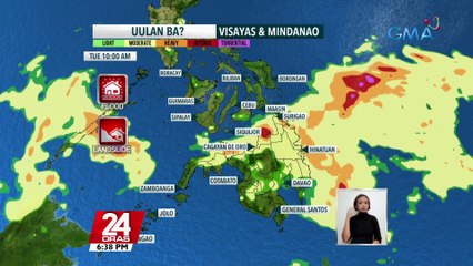 PAGASA: uulanin pa rin ang ilang bahagi ng Visayas at Mindanao dahil sa shear line | 24 Oras