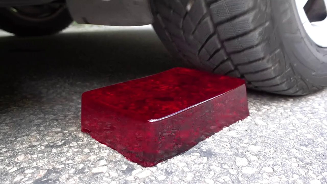 Crushing Crunchy jelly - Car Crushing Experiment with jelly