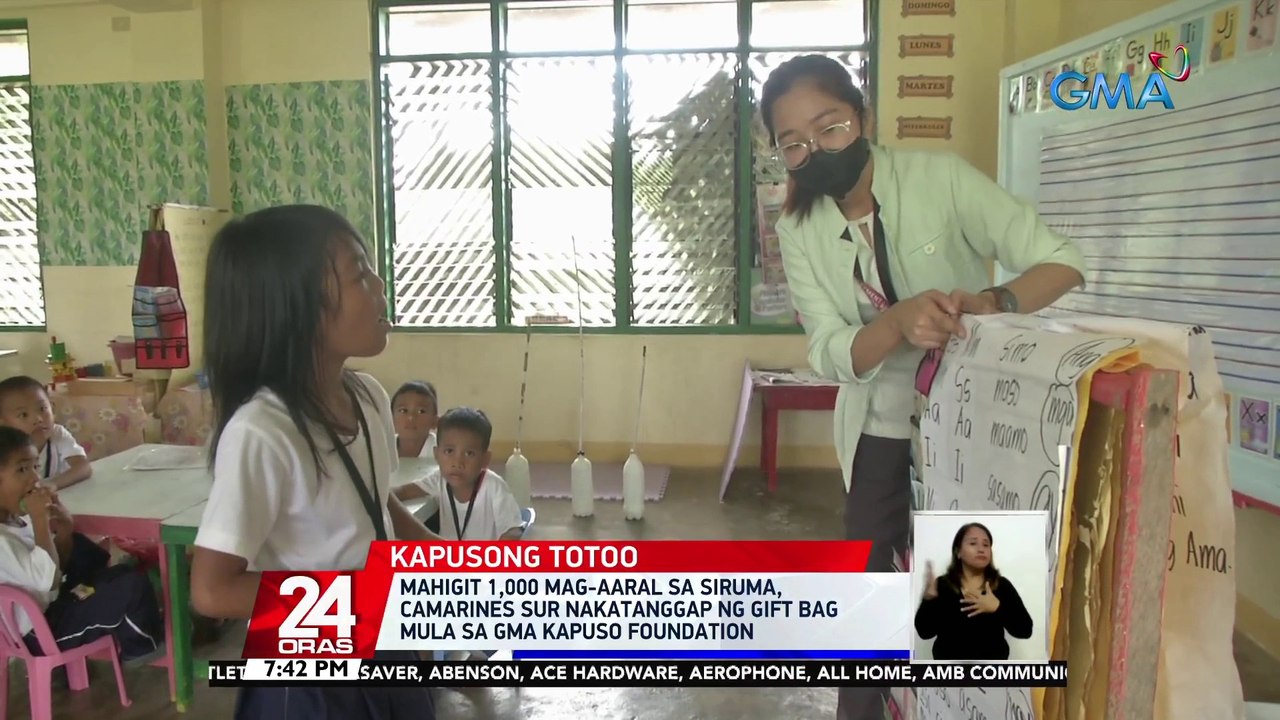 Mahigit 1,000 mag-aaral sa Siruma, Camarines Sur nakatanggap ng gift bag mula sa GMA Kapuso Foundation | 24 Oras