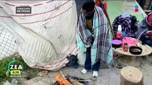 Migrantes ante las bajas temperaturas en Tamaulipas