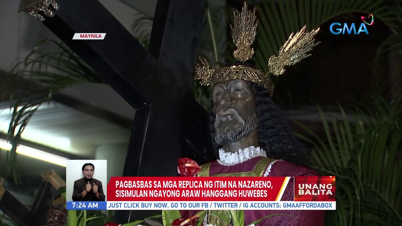 Pagbabasbas sa mga replica ng Itim na Nazareno, sisimulan ngayong araw hanggang Huwebes | UB